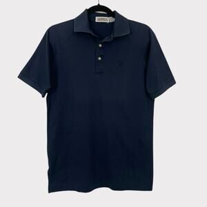 Aureus Mens Navy Blue Short Sleeve Polo Shirt